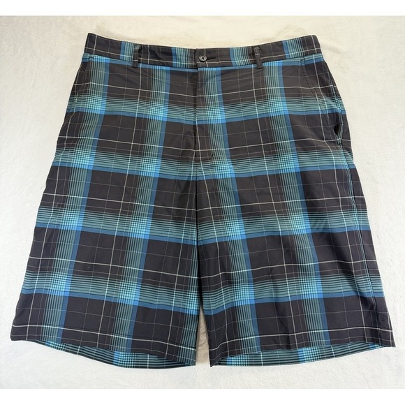 Slazenger Other - Slazenger Black/Blue Plaid Golf Bermuda Shorts 36 Performance Preppy 10" Inseam